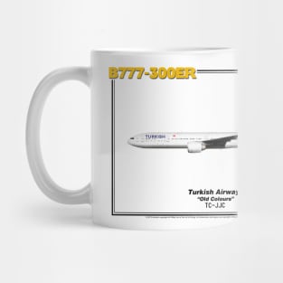 Boeing B777-300ER - Turkish Airlines "Old Colours" (Art Print) Mug